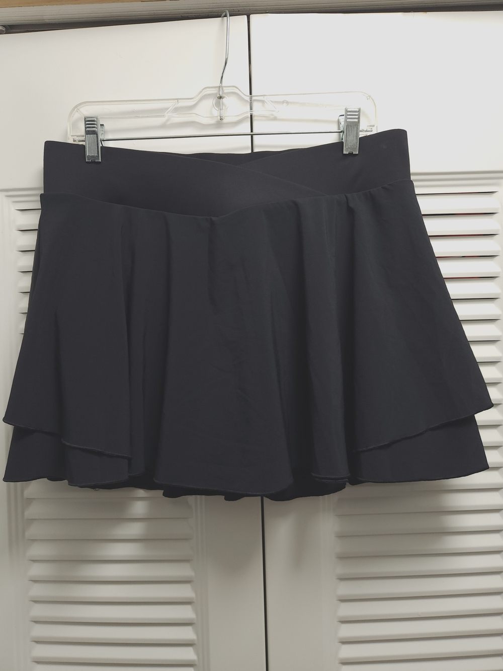 CRZ YOGA Black Tiered Flounce Skort Women’s XL 14 Athletic Tennis Golf